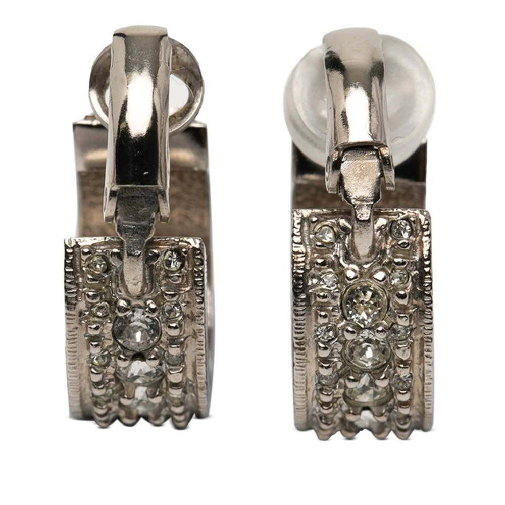 CHANEL Authentic Gold Logo Earrings - Picture 2 of 4